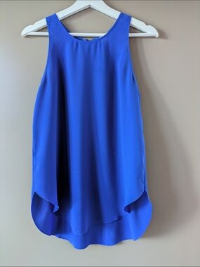 Wilfred Aritzia Sevres Sleeveless Blouse Cobalt Royal Blue Japanese Fabric Small